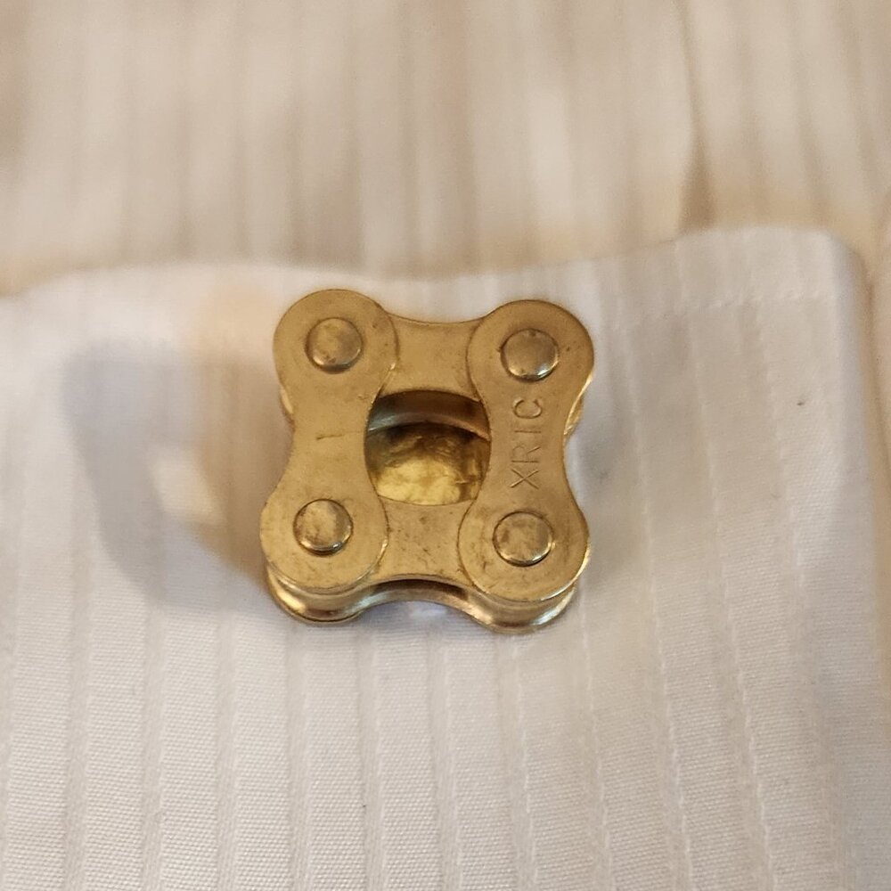 BOLD Biker Cufflinks Cyclist Cuff Links Gold Silver Gift Boxed French Cuff Craft